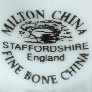 Staffordshire - Milton China, mark black