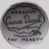 Crown Ducal - Gay Meadow, hand decorated (mark green)