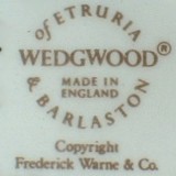 Wedgwood - of Etruria & Barlaston. Copyrigt F.Warne & Co. ,mark brown