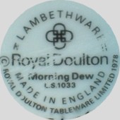 Royal Doulton "Morning Dew" L.S. 1033, Limited 1978, mark black