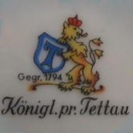 Koenigl. priv. Porzellanfabrik Tettau (mark colour1968 r.)