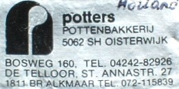 Holland - Potters Pottens Bakkerij