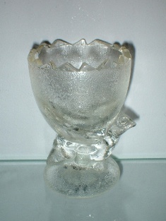 Glass -Chicken in froset glass - 1930 r.