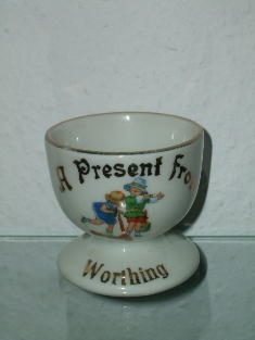 Foreign-f -" A Present from Worthing" (mark gold 5) Side A.